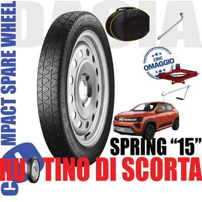 Space Saver Spare Wheel 15'' Dacia Spring Jack Free Wrench Bag Eco Line SS*