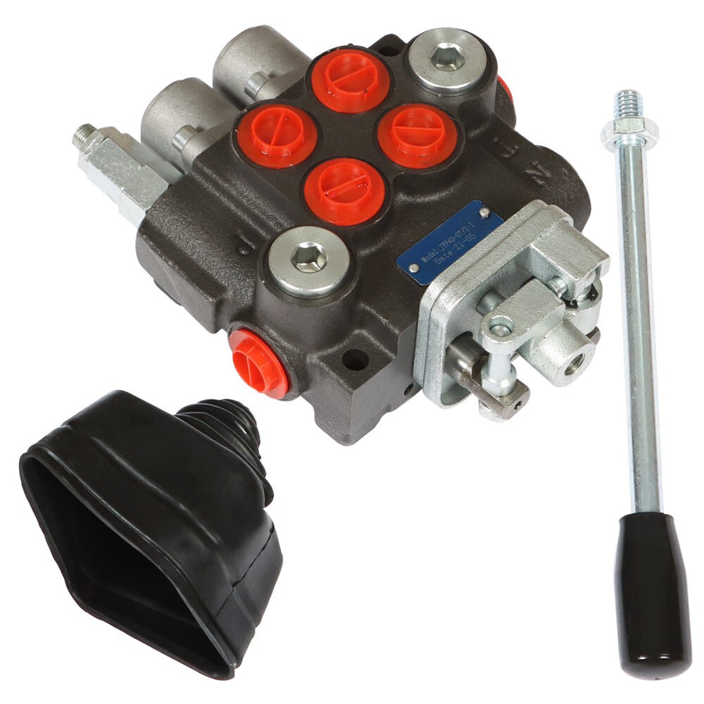Hydraulic Control Valve 2 Spool 11GPM Double Acting with Conversion Plug