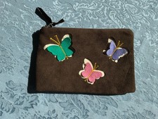 vintage Laurice Keylous suede Butterfly bag 7 3/4" x 5"