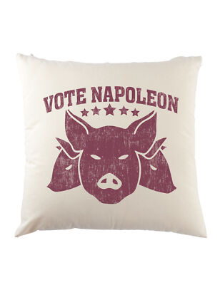 Vote Napoleon Dekokissen Animal Animals Pig Pigs Farm Symbol Sign Logo For
