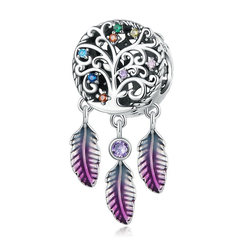 💖 Dream Catcher Charm Tree Of Life Love Family Genuine 925 Sterling