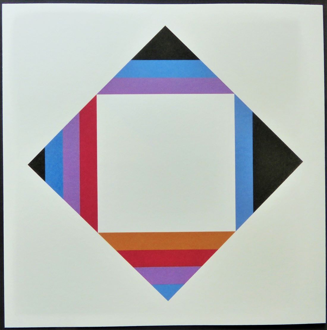 Max Bill、Struktur mit drei Farben MAX BILL - Serigraphie 1967 