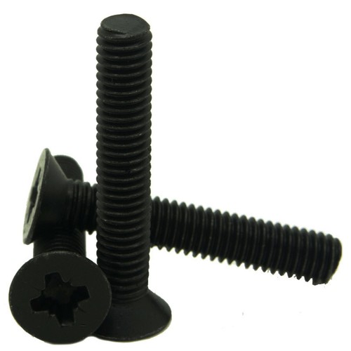 POZI COUNTERSUNK MACHINE SCREWS ZINC PLATED BLACK POSI BOLTS M3 M4 M5 M6 DIN965 - Picture 1 of 1