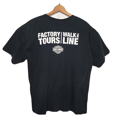 Harley Davidson T Shirt - H-D Factory Tours - Walk the Line - Men's XL