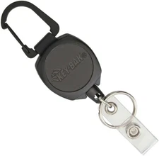 KEY-BAK Sidekick Self Retracting ID Badge And Key Reel Black Polycarbonate Case