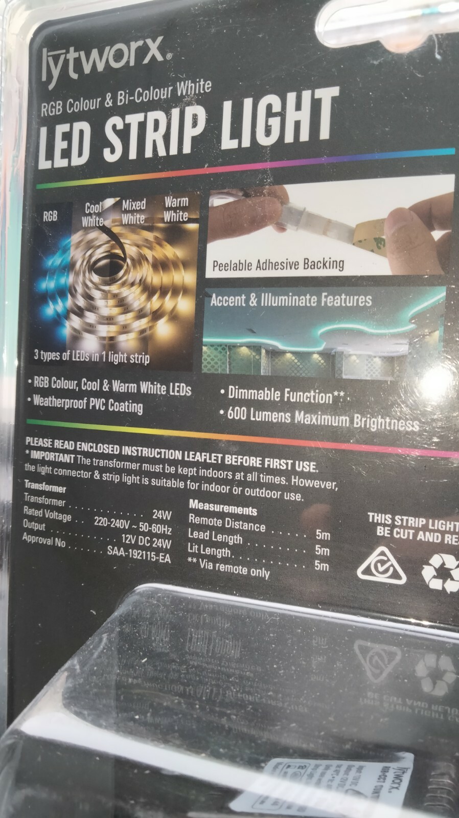 Lytworx 5m RGB And White LED Strip Light eBay