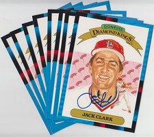 Jack Clark SIGNED 1988 Donruss Super 5x7 Diamond Kings, St. Louis Cardinals star