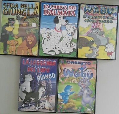Pacchetto Cartoni Animati ''Gli Animali'' (5 DVD - Nuovi) ITALIANO