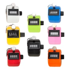 Hand Tally Counter 4 Digit Mechanical Palm Click Counter Plastic Assorted Color