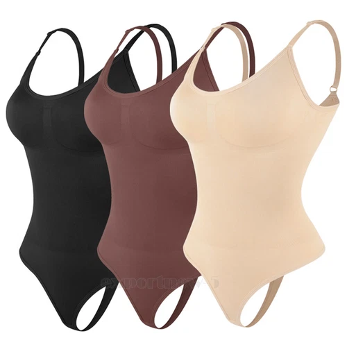 Women Shapewear Bodysuit Tummy Control Body Shaper Sculpting Snatched Waist Cami - Picture 10 of 48