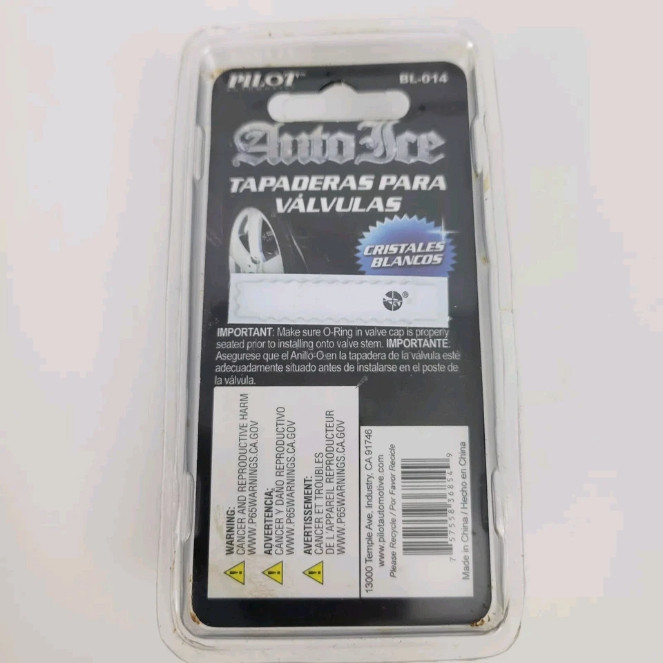 Pilot Dice Valve Stem Caps White Crystal Fits All, BL-014, Gaming, RPG - Image 2 of 4