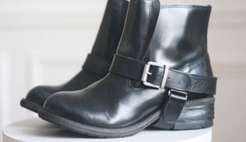 ALL SAINTS Black Leather JULES Chunky 