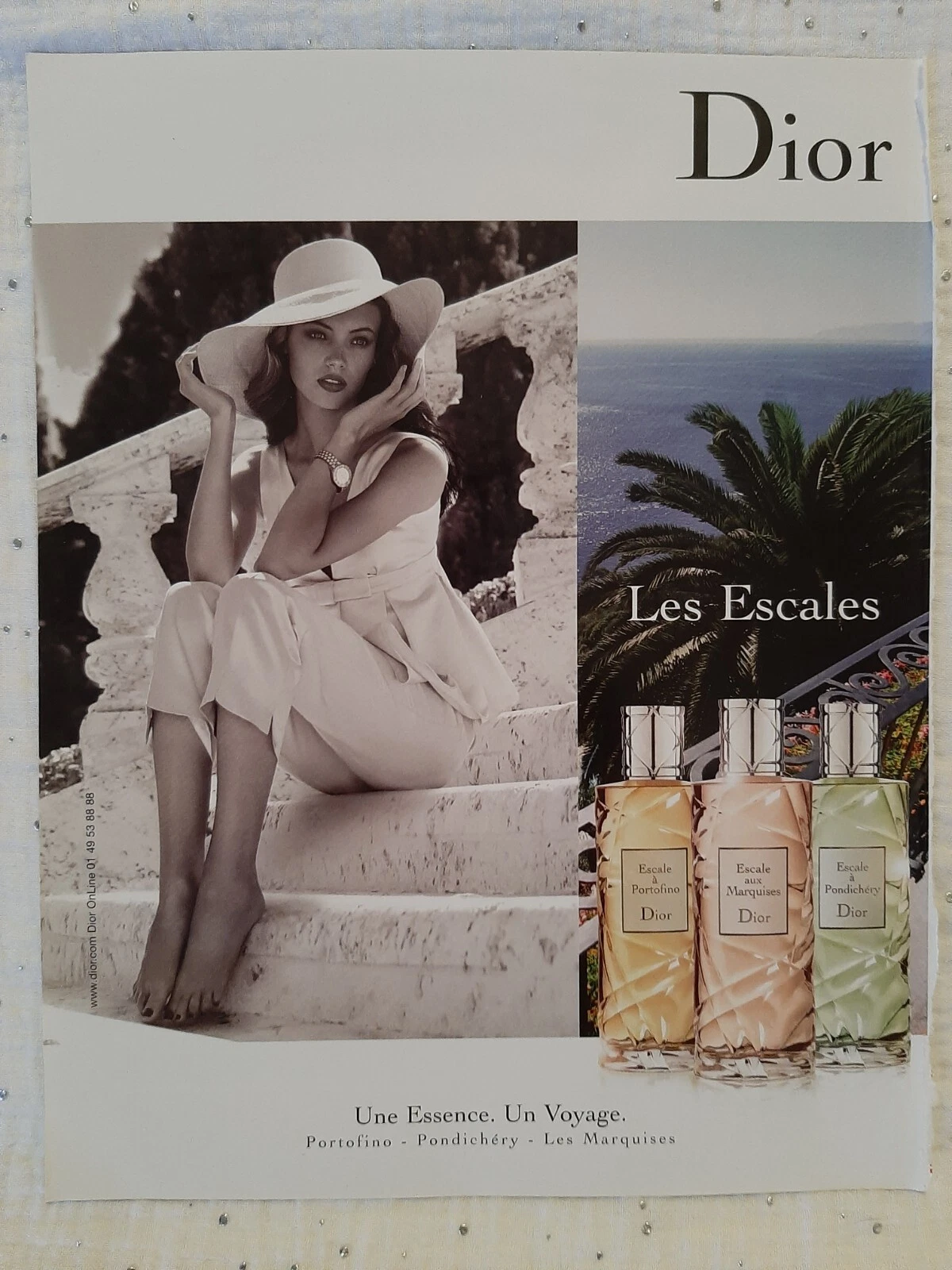 Publicité papier Parfum. Perfume Ad C. Dior Escale de 2010