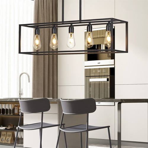 CLUSTER 5 RETRO INDUSTRIAL PENDANT CEILING LIGHT GLOBE CLEAR GLASS LAMP SHADES - Picture 11 of 12