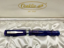 CONKLIN MODERN DURAGRAPH PURPLE MARBLE FOUNTAIN PEN M 14K NEW IN BOX