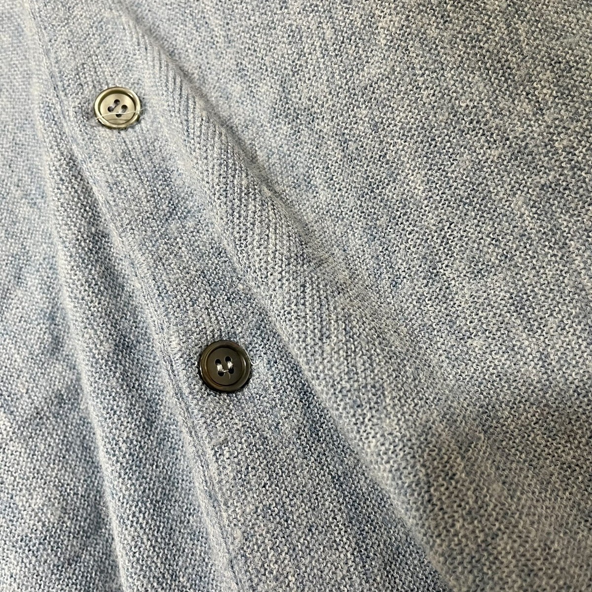 Vintage 80s 90s JCPenney The Fox Logo Light Blue Cardigan Sweater