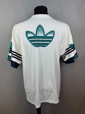 ADIDAS VINTAGE JERSEY CASUAL SHIRT 1990's MENS WHITE SIZE XL