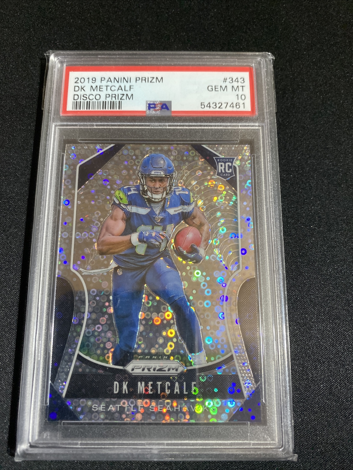 2019 Panini Disco Prizm DK Metcalf ROOKIE RC #343 PSA 10 GEM MINT