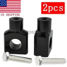 1" Black Handlebar Risers Clamp For Harley Dyna Sportster Street Road Glide King