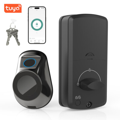 Tuya Smart Fingerprint Lock Elektronisches Türschloss APP Unlock w/Keys