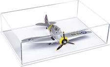 Deluxe Clear Acrylic Model Plane Display Case with White Base (A029-A-WDS)