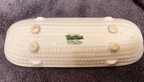 Moore McCormack Lines "Rio" Pattern Sterling China Footed Corn-on-the-Cob Dish - Picture 2 of 5