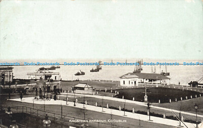 R688110 Co. Dublin. Kingstown Harbour. Postkarte