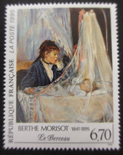 Timbre - FRANCE - Tableau de MORISOT - Le berceau - 1995 - Neuf ** - YT2972