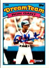 Ron Gant autographed baseball card Atlanta Braves 1989 Topps Kmart Dream Team #2