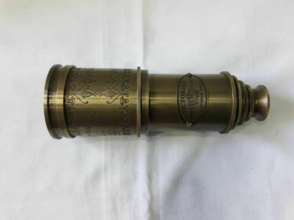 MARITIME BRASS ANTIQUE VINTAGE 20" VICTORIAN MARINE TELESCOPE SPYGLASS GIFT - Image 4 of 4