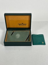 VINTAGE ORIGINAL ROLEX Uhrenbox Gehäuse 68.00.3 Grün Holz Leder 240624003yA