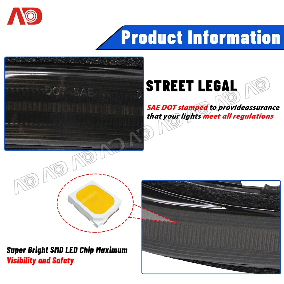 For 08-14 Subaru Impreza WRX STI Dynamic Smoked LED Side Mirror Indicator Light - Image 4 of 4