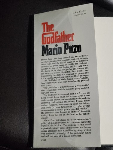 Mario Puzo The Godfather Marlon Brando 1969 Hardcover Near Fine Condition - Imagen 2 de 3