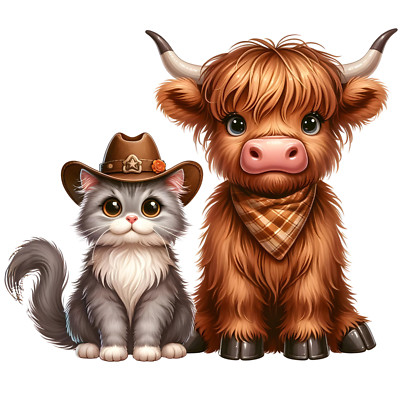 XXL 18X18 Car Sticker Baby Highland Cow Vinyl Decal