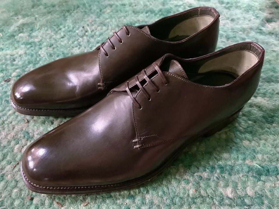 Sergio Rossi Mens Dark Green Oxford Shoes size 7 UK New eBay
