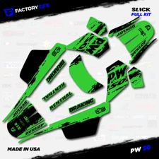 Black & Green Slick Racing Graphics kit fits Yamaha PW50 PW 50 All Years