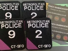 Shoulder Arm Custom Police CTSFO Morale Patch Hook Backing 100x100mm Set Of 2