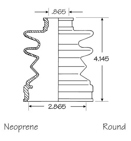 Front Inner CV Boot Repair Kit for Subaru GL 1973-1989 (see chart) - Image 4 of 4