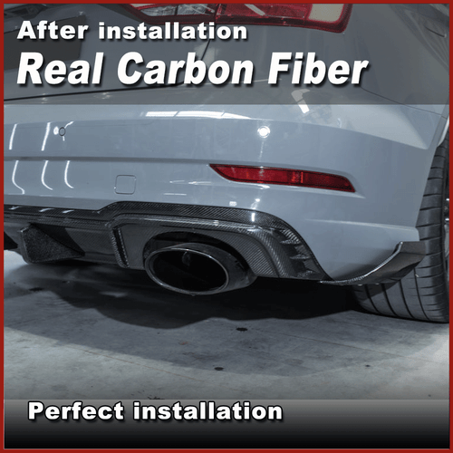 Difusor divisor alerón trasero carbono Canard se adapta a Audi RS3 2017-2021 - Imagen 5 de 13