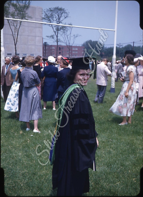 Young Woman Medical School Graduation 35mm Slide 1950s Red Border  Kodachrome | eBay