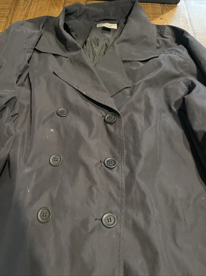 Gabardina Nordstrom negra para mujer talla XL longitud media ver fotos Foto 2 de 4