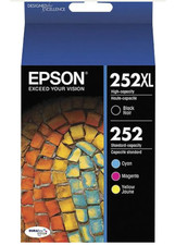 Epson Genuine 252XL/252 Black/Tri-Color Ink Sealed Cartridges No Box