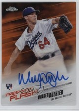 2018 Topps Chrome Freshman Flash Orange Refractor 24/25 Walker Buehler Auto 3c2