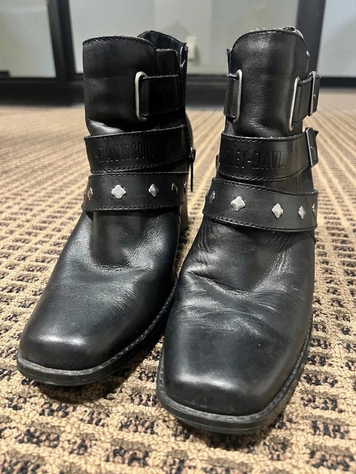 Botas Harley-Davidson Bridgit Shootie negras de 4 pulgadas con cremallera interior D84507 talla 9,5 Foto 2 de 4