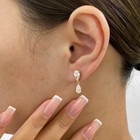 2.4ct Pear Stud Earrings Yellow Gold 14K Labcreated Diamond F/VS — photo 7