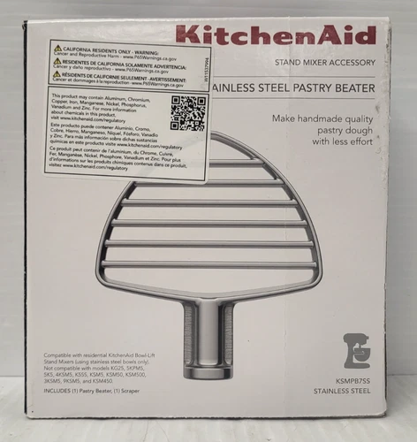 (N9744419) KitchenAid KSMPB7SS Pastry Beater Stand Mixer Accessory