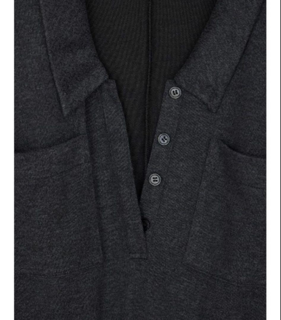 AMERI RELAX DRAWSTRING SWEAT DRESS Black M - image 13