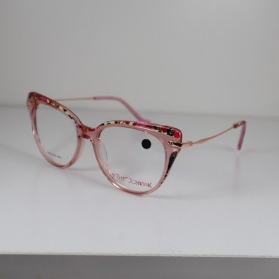 Betsey Johnson FLOWER POWER PNK Cat-Eye Eyeglasses Frames 52-16-140mm