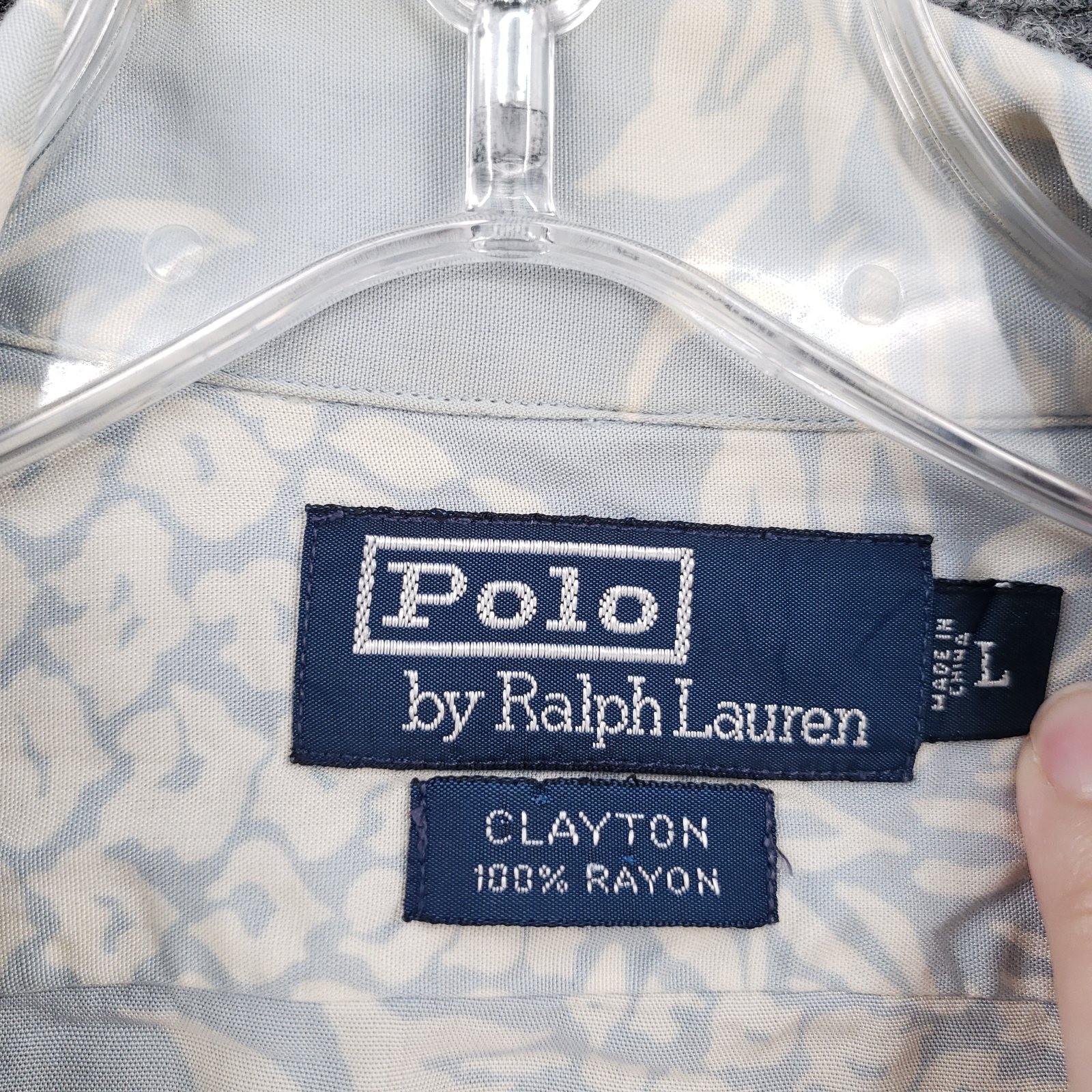 VINTAGE Polo Ralph Lauren Clayton Hawaiian Shirt Mens… - Gem