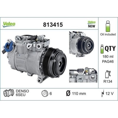 813415 VALEO Kompressor, Klimaanlage VALEO CORE-FLEX